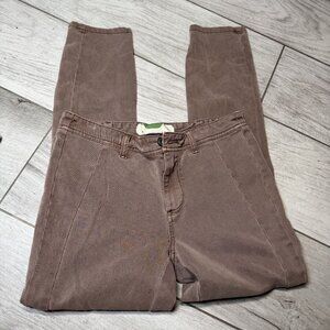 Anthropologie‎ Womens Size 27 Taupe Casual Skinny Pants Cotton/Spandex